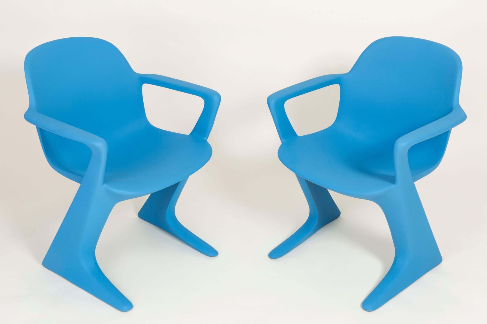 Set Of Two Blue Kangaroo Chairs Designed By Ernst Moeckl, Germany, 1968 photo furniture