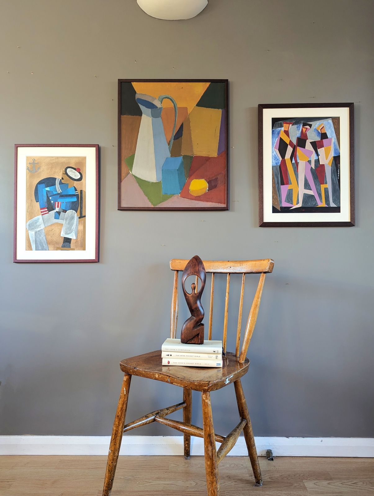 Geometric Still Life, Oil Painting photo furniture