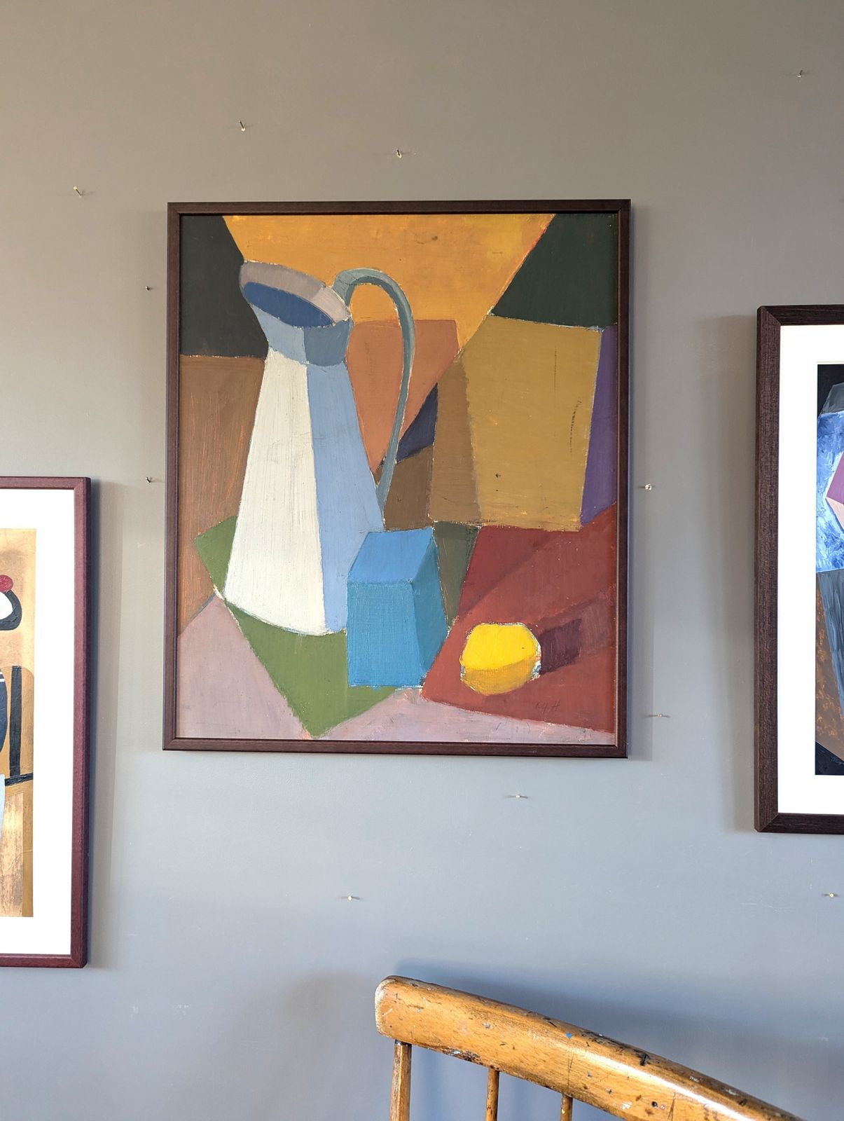 Geometric Still Life, Oil Painting photo for sale