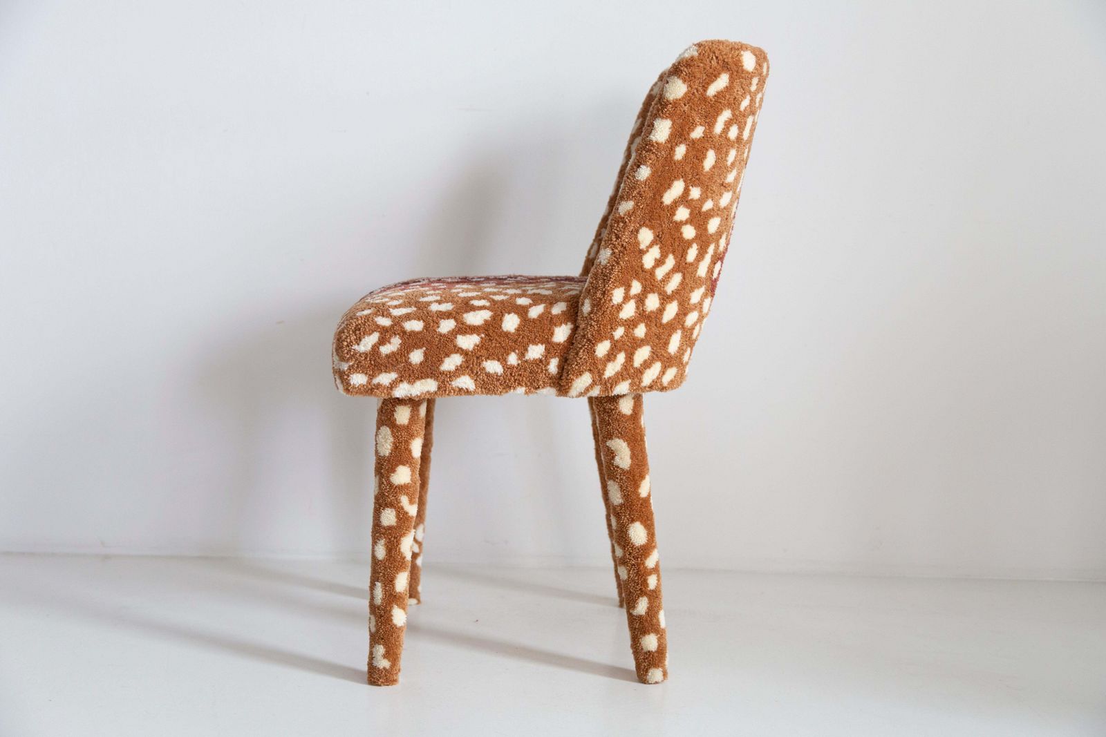 Mid Century Hand Tufting Roe Deer Bambi Wool Shell Chair, Europe, 1960s photo Furniture