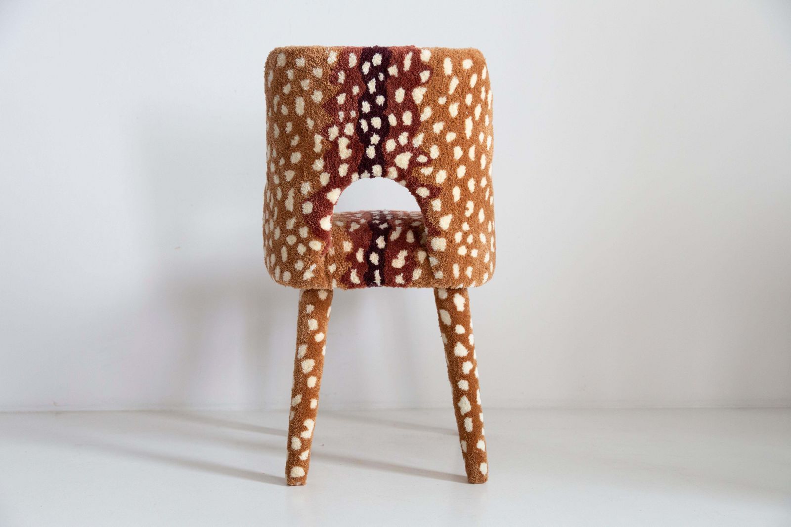 Mid Century Hand Tufting Roe Deer Bambi Wool Shell Chair, Europe, 1960s photo vinterior