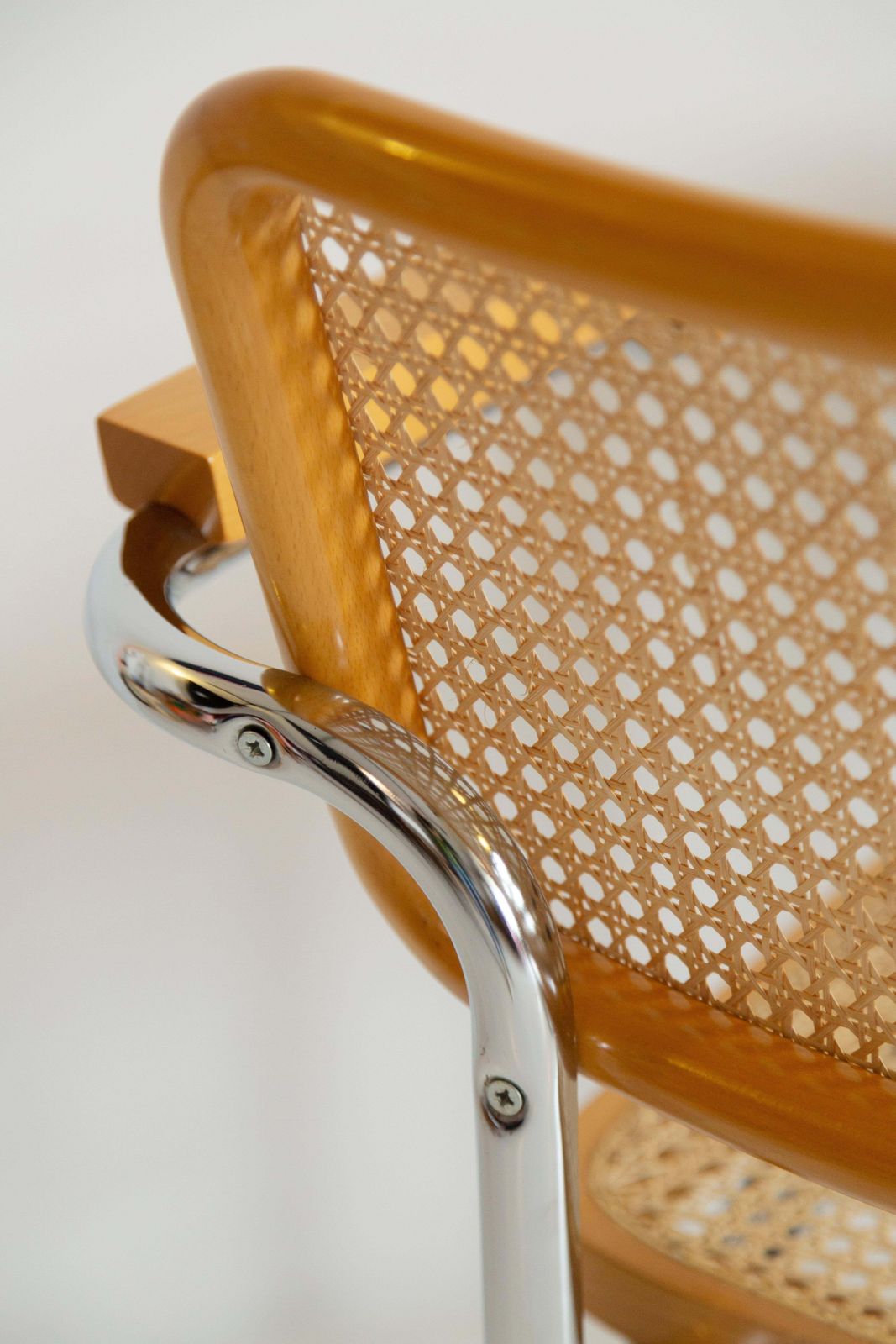 Set Of Four Midcentury Cesca Rattan Chairs, Marcel Breuer, Italy, 1960s photo for sale
