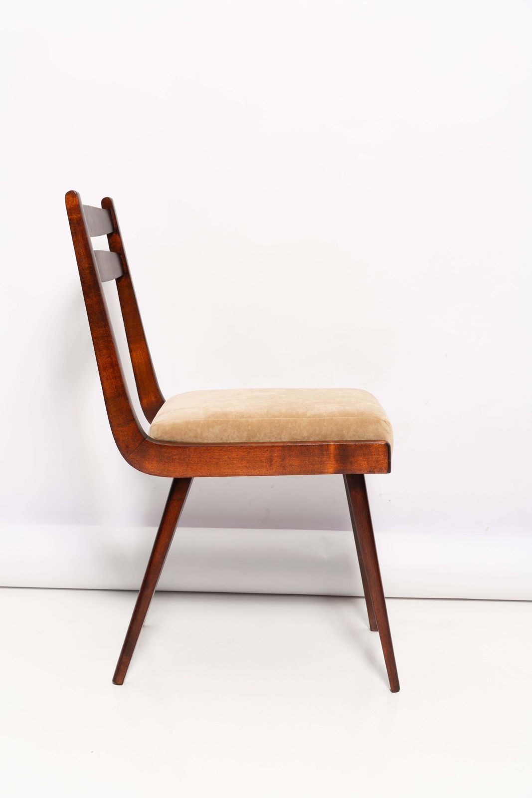Set Of Four Mid Century Gazelle II Beige Wood Chairs, Europe, 1960s photo Furniture