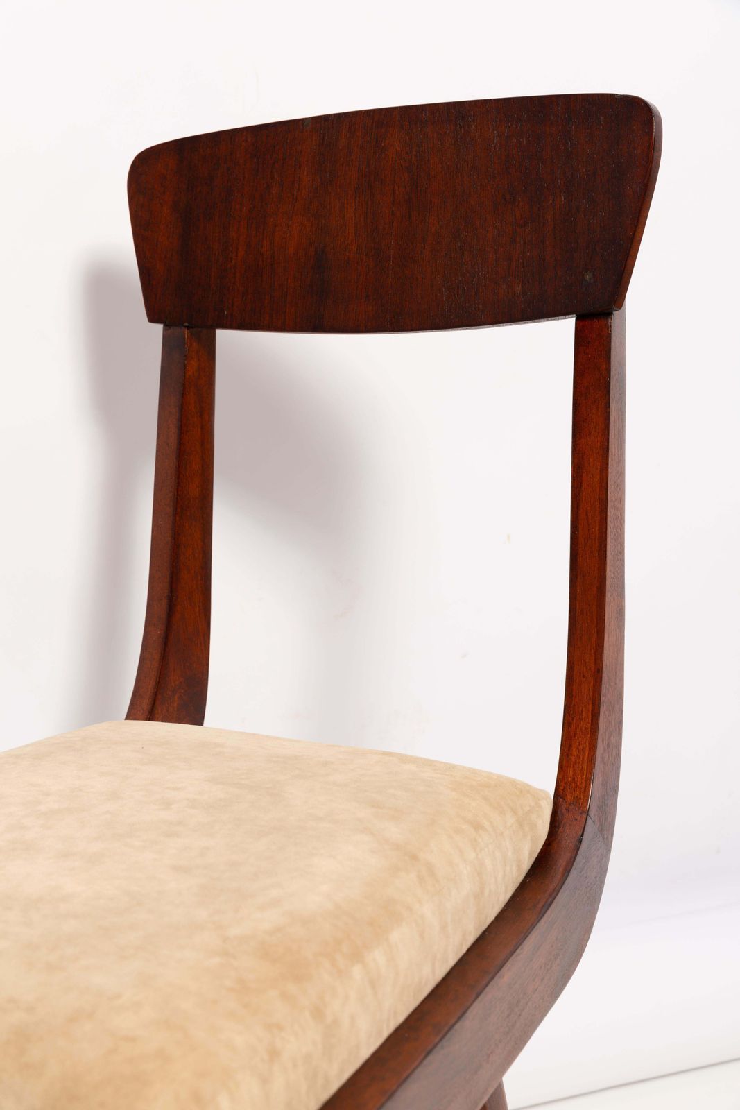 Set Van Vier Mid Century Gazelle Stoelen In Beige Hout, Europa, Jaren 1960 photo vintage