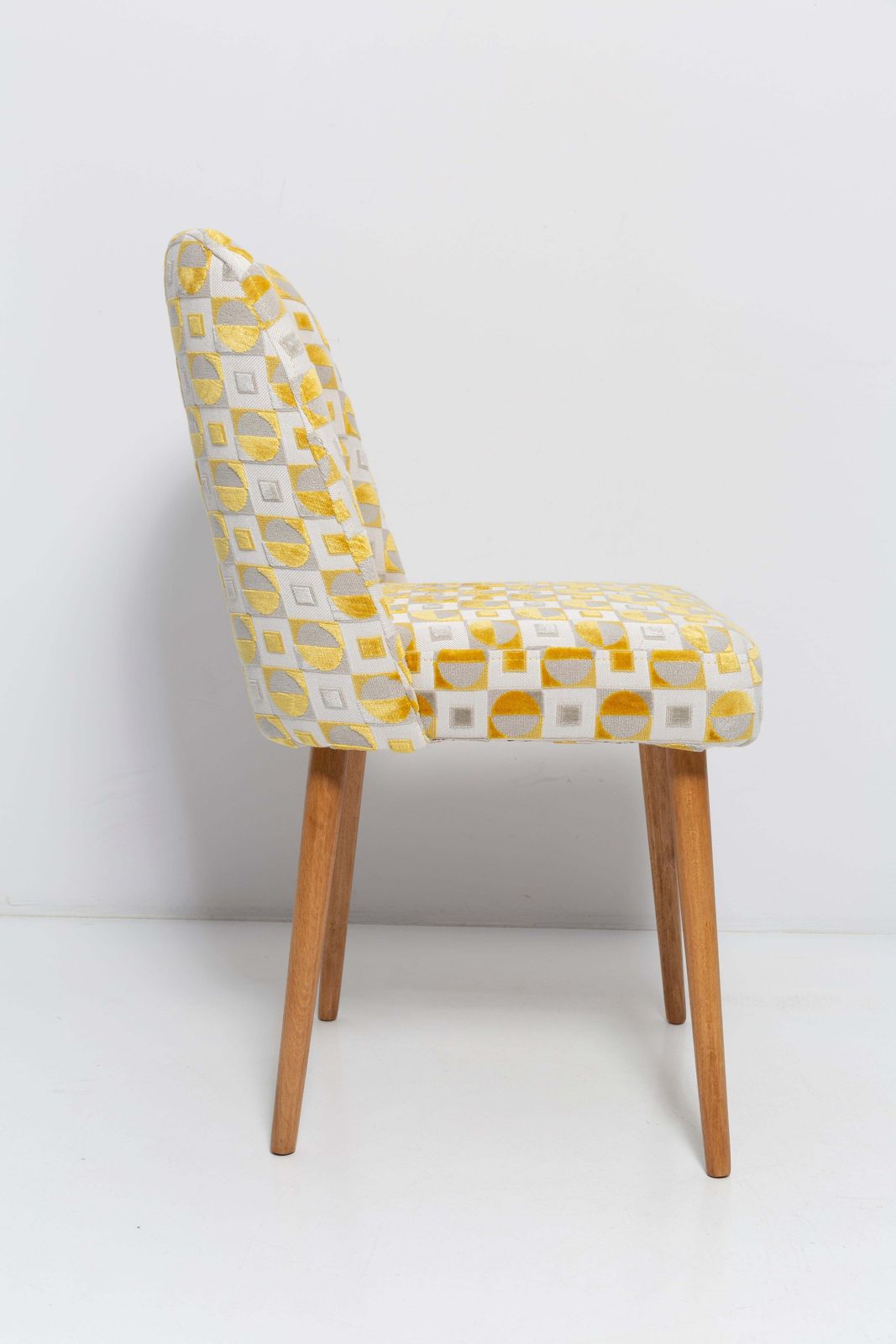 Set Of Six Yellow "Shell" Chairs, Poland, 1960s photo Furniture