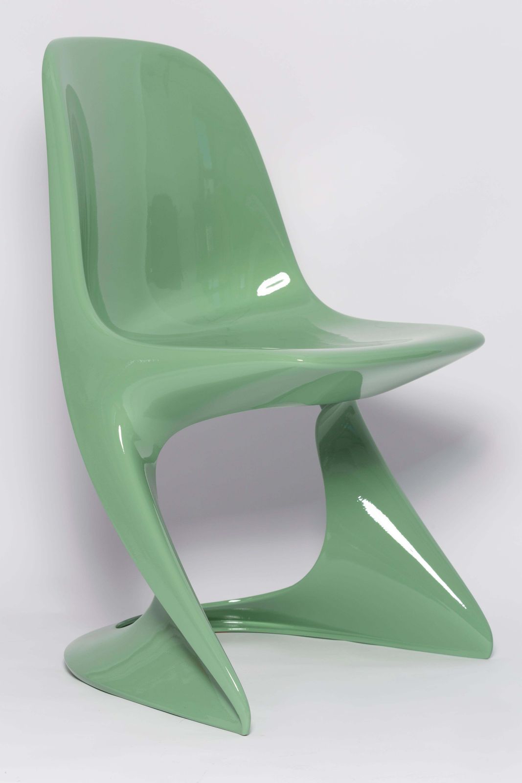 Four Mid Century Casalino Chairs In Jade Green, Alexander Begge, Casala, 1970s photo for sale