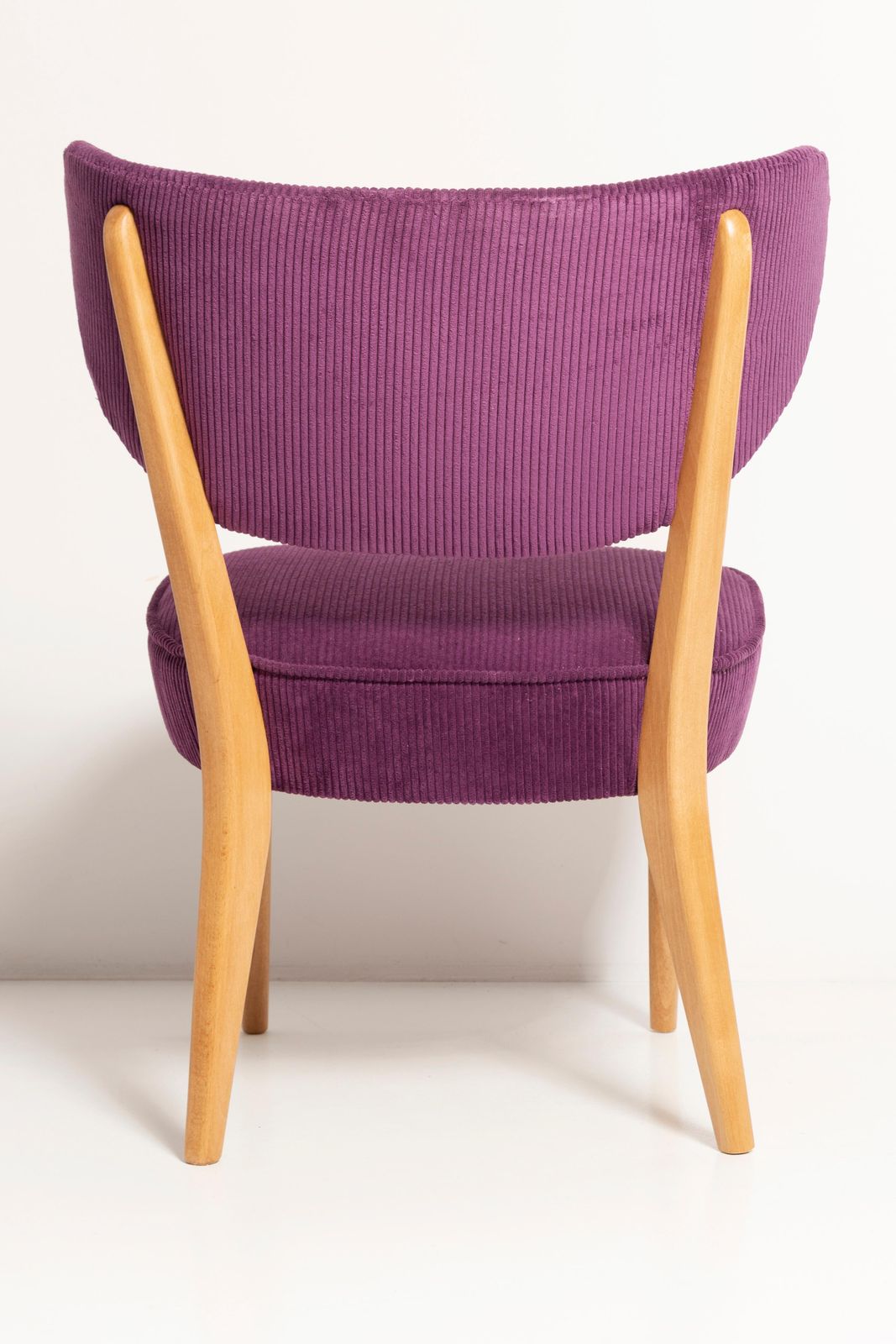 Midcentury Style Violet Velvet Club Chair, By Vintola Studio, Europe, Poland photo vintage