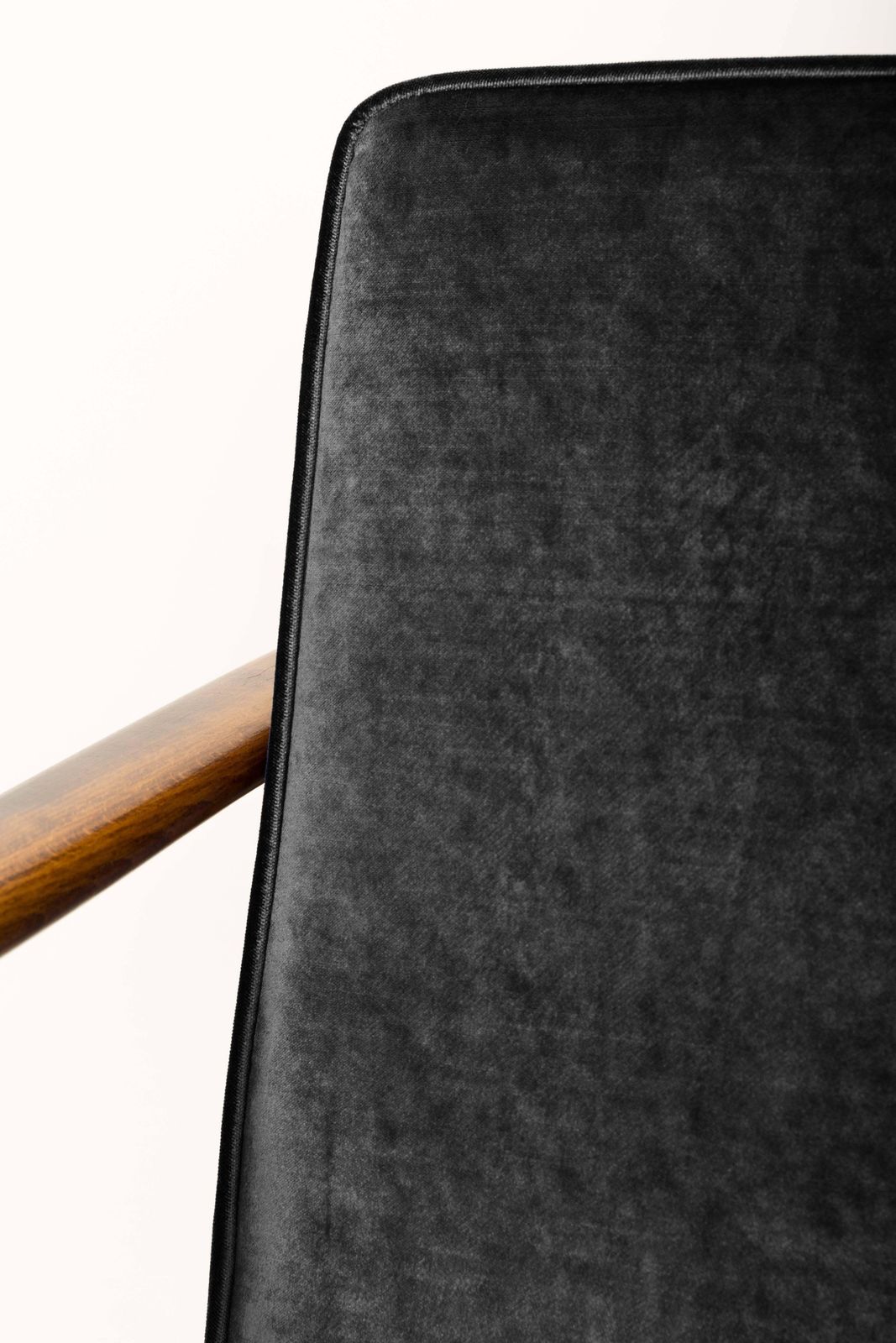 Black Velvet Armchair, Designed By Edmund Homa, 1960s photo 927.0