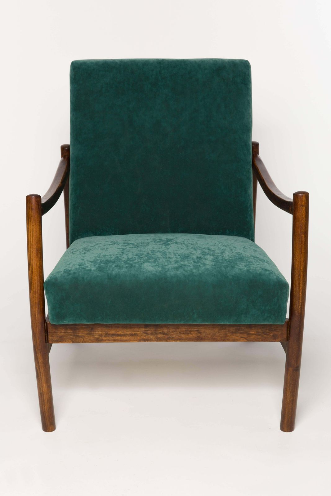 Mid Century Fauteuil, Donkergroen Fluweel, Europa, Jaren 1960. photo furniture