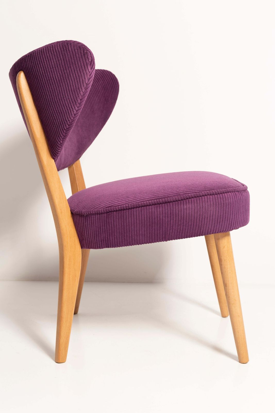 Paar Mid Century Stijl Fauteuils In Violet Fluweel, Door Vintola Studio, Europa photo 1191.0