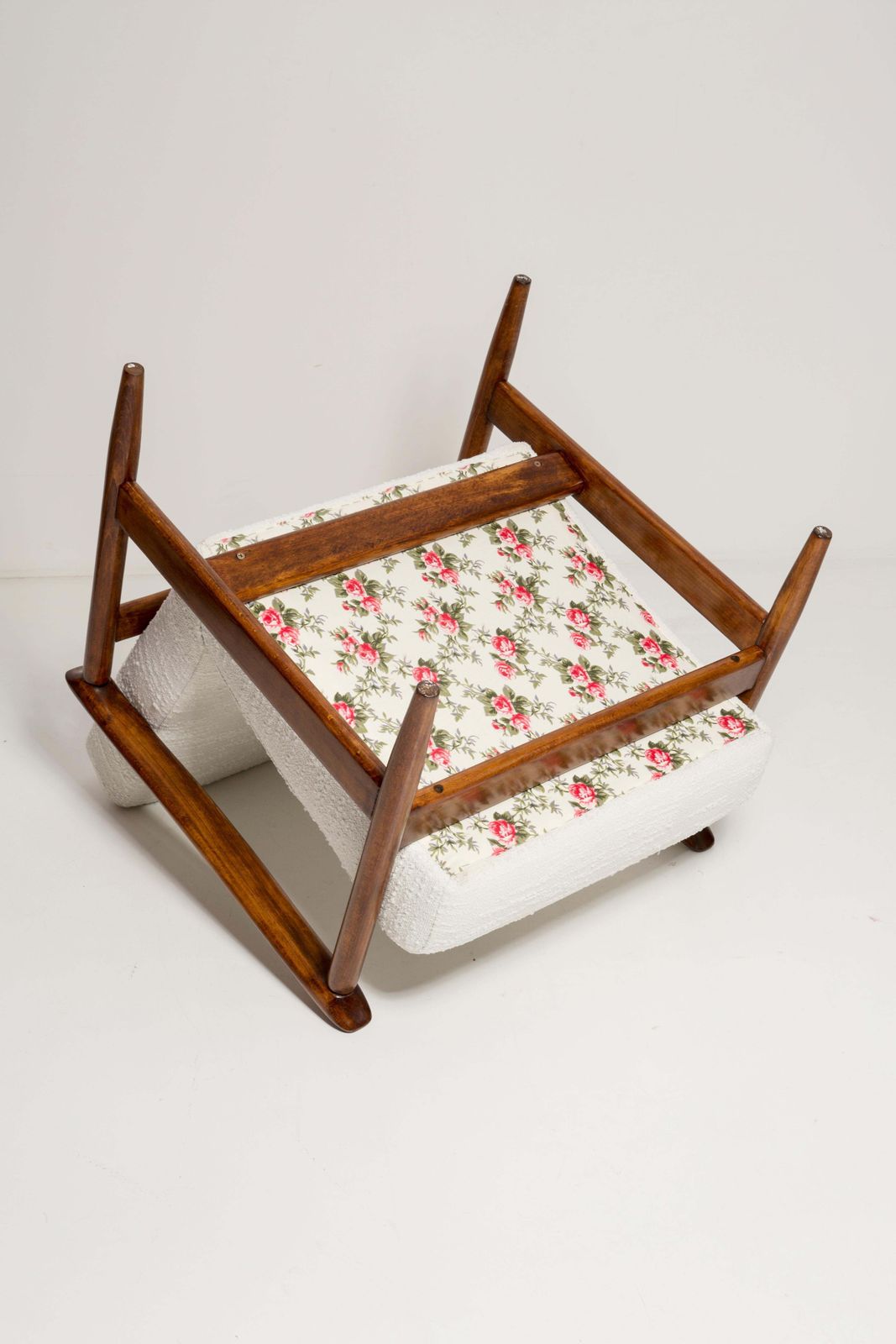 photo vintage Mid Century White Boucle Armchair, Gfm 142, Edmund Homa, Europe, 1960s