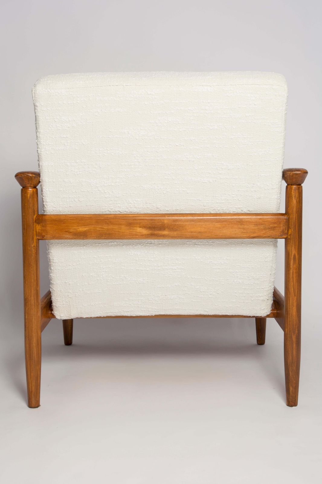 1361.0 Mid Century Witte Bouclé Fauteuil, Gfm 142, Edmund Homa, Europa, Jaren 1960 photo