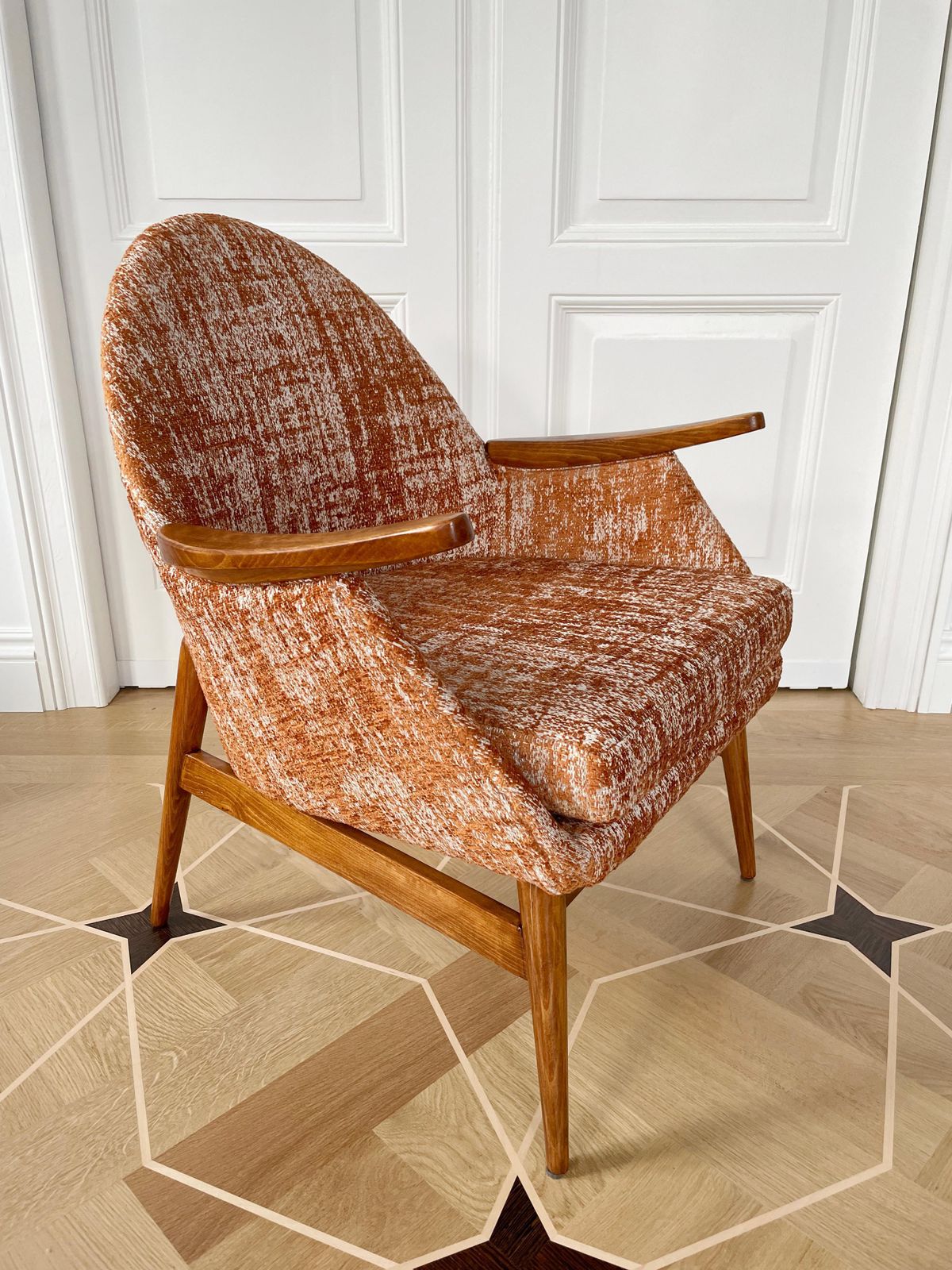 Mid Century Swallow Armchair, Designed By Julia Gaubek, Europe, 1960s photo for sale