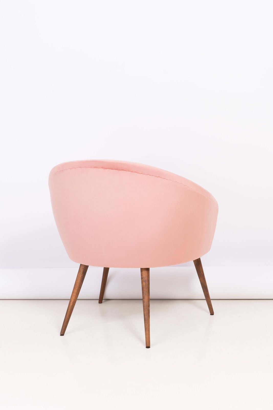20th Century Pink Velvet Shell Club Armchair, 1960s photo 1361.0
