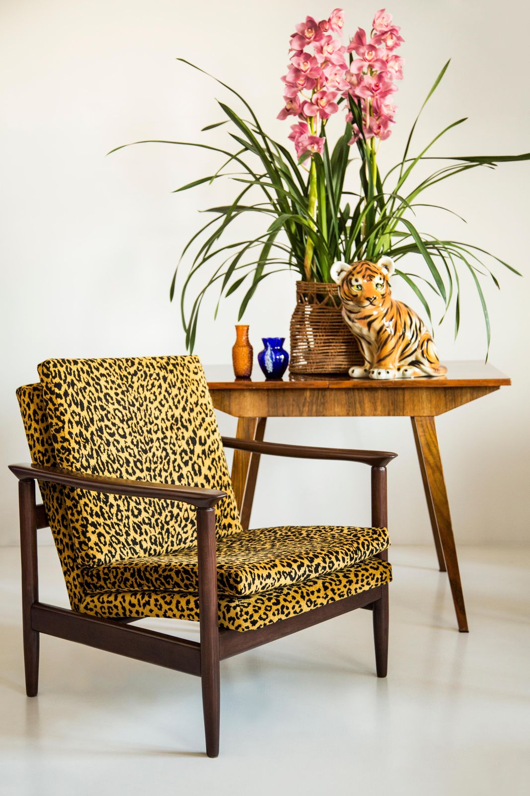 Midcentury Leopard Armchair, Gfm 142, Edmund Homa, Europe, 1960s photo Furniture