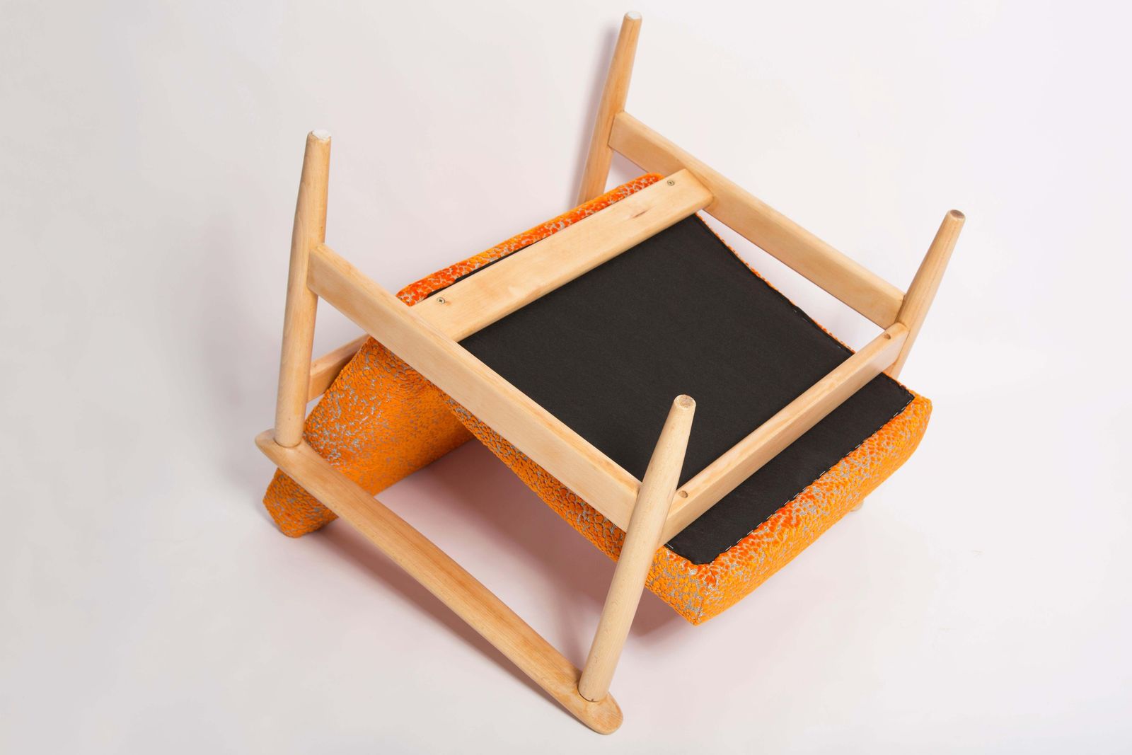1361.0 Mid 20th Century Orange Velvet Armchair, Edmund Homa, Europe, 1960s photo