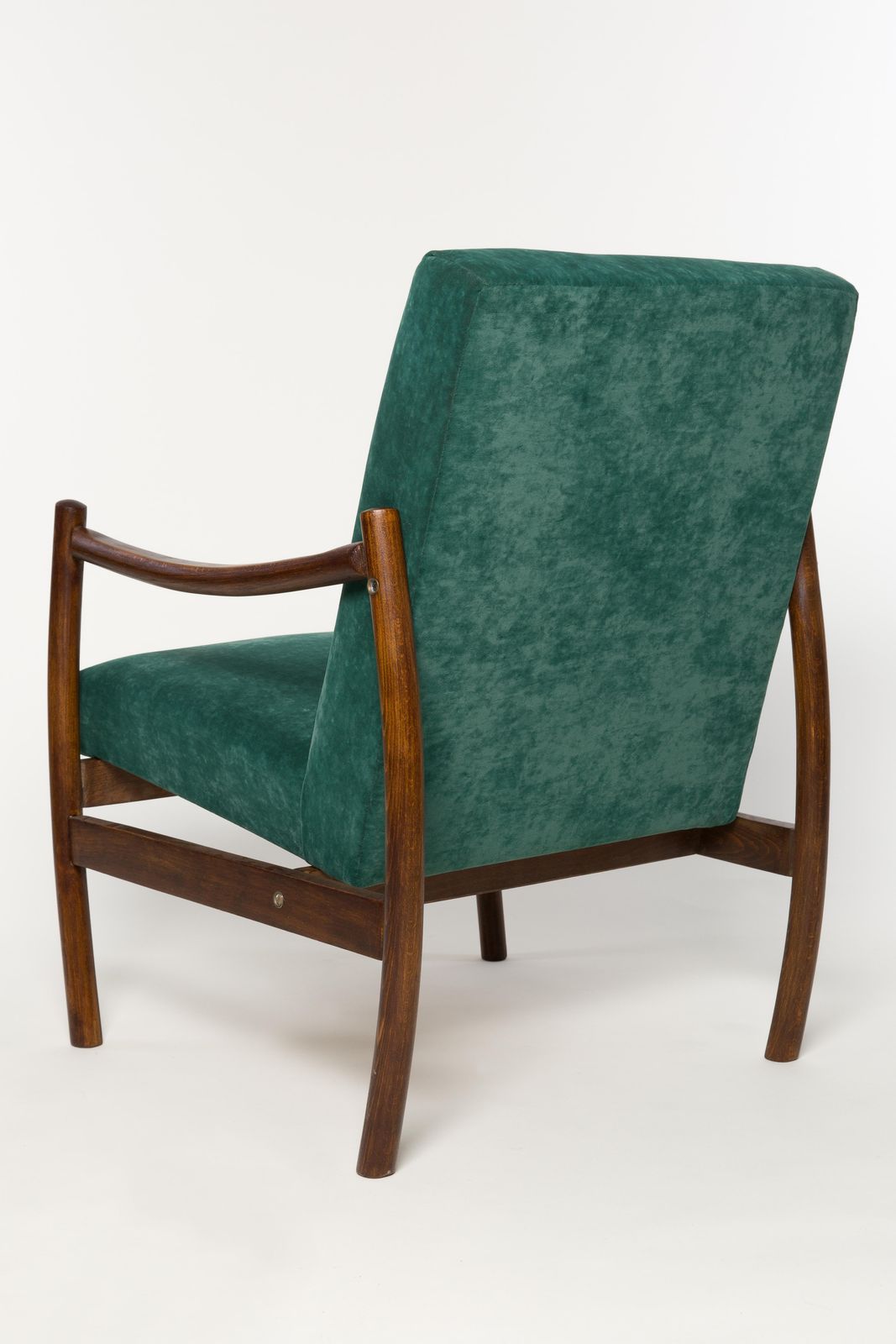 Set Van Twee Club Fauteuils, Donkergroen Fluweel, Ca. Jaren 1960 photo 2123.0