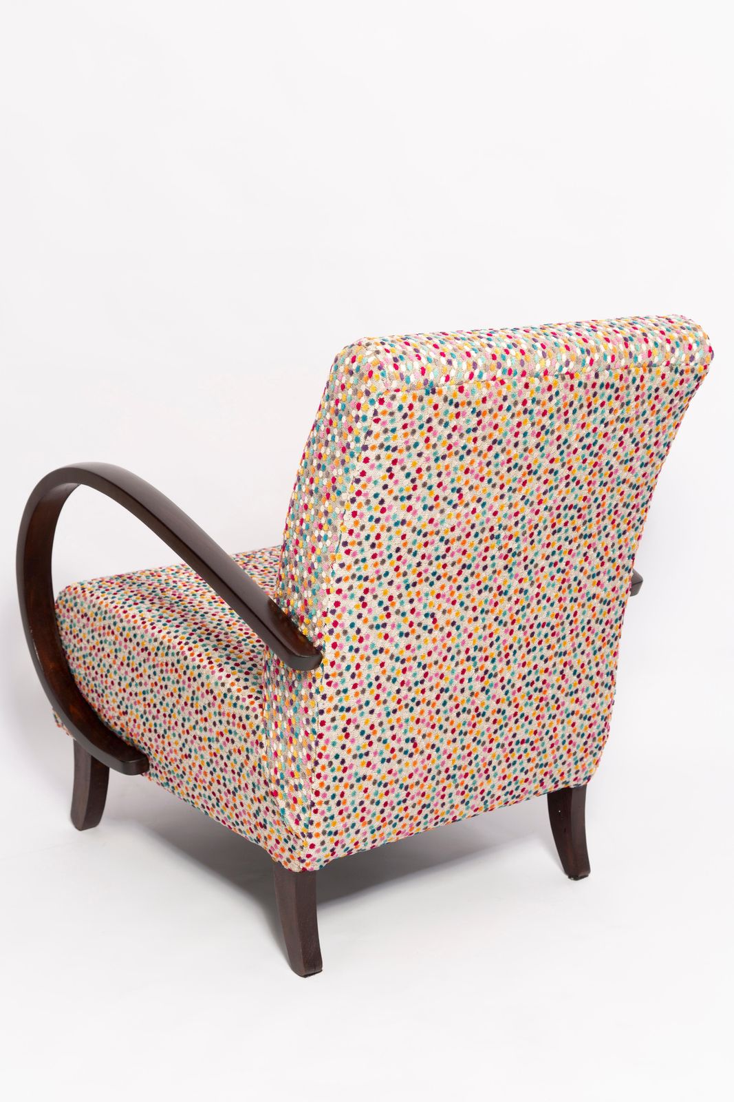 2548.0 Set Van Twee Mid Century Dots Velvet Fauteuils Van J. Halabala, Tsjechië, Ca. Jaren 1950 photo
