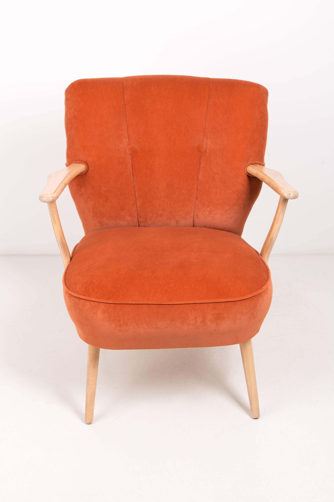 Paar Mid Century Oranje Cocktail Fauteuils, Duitsland, Jaren 1960 photo Meubels