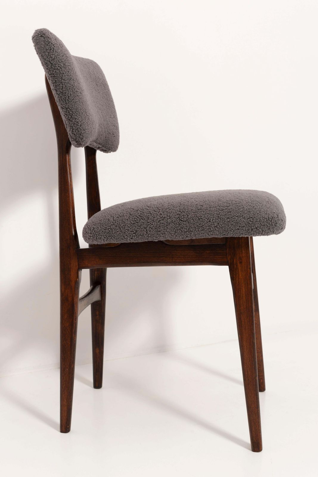 Set Of Six Dark Gray Boucle 'Butterfly' Chairs, Europe, 1960s photo for sale