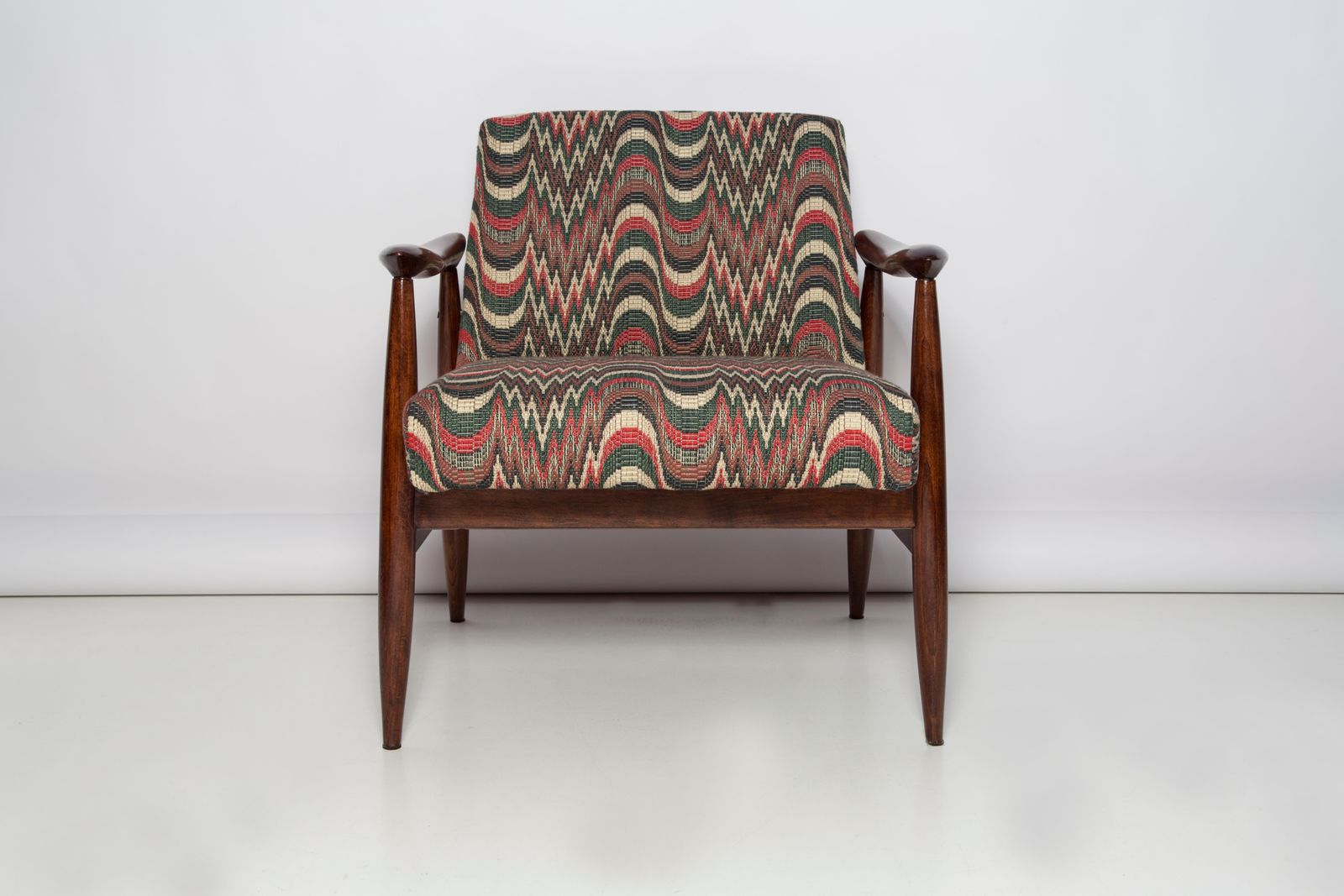 Pair Of Mid Century Flimflam Jacquard Armchairs, By J Kedziorek, Europe, 1960s photo 2721.0
