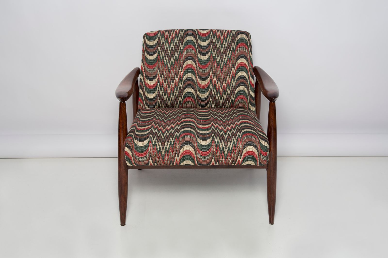Pair Of Mid Century Flimflam Jacquard Armchairs, By J Kedziorek, Europe, 1960s photo buy