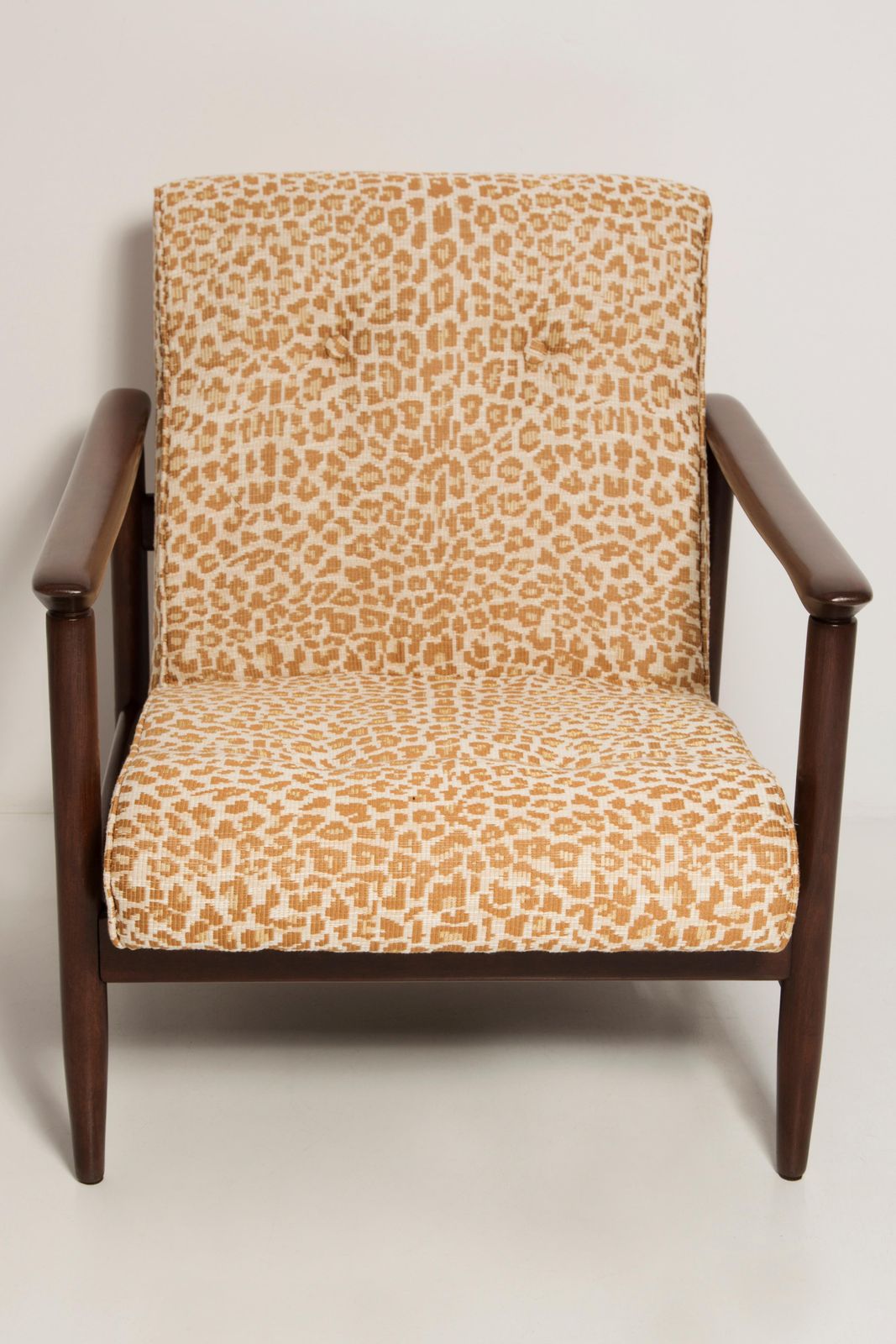 Pair Of Mid Century Pixel Leopard Armchairs, Gfm 142, Edmund Homa, Europe, 1960s photo vinterior