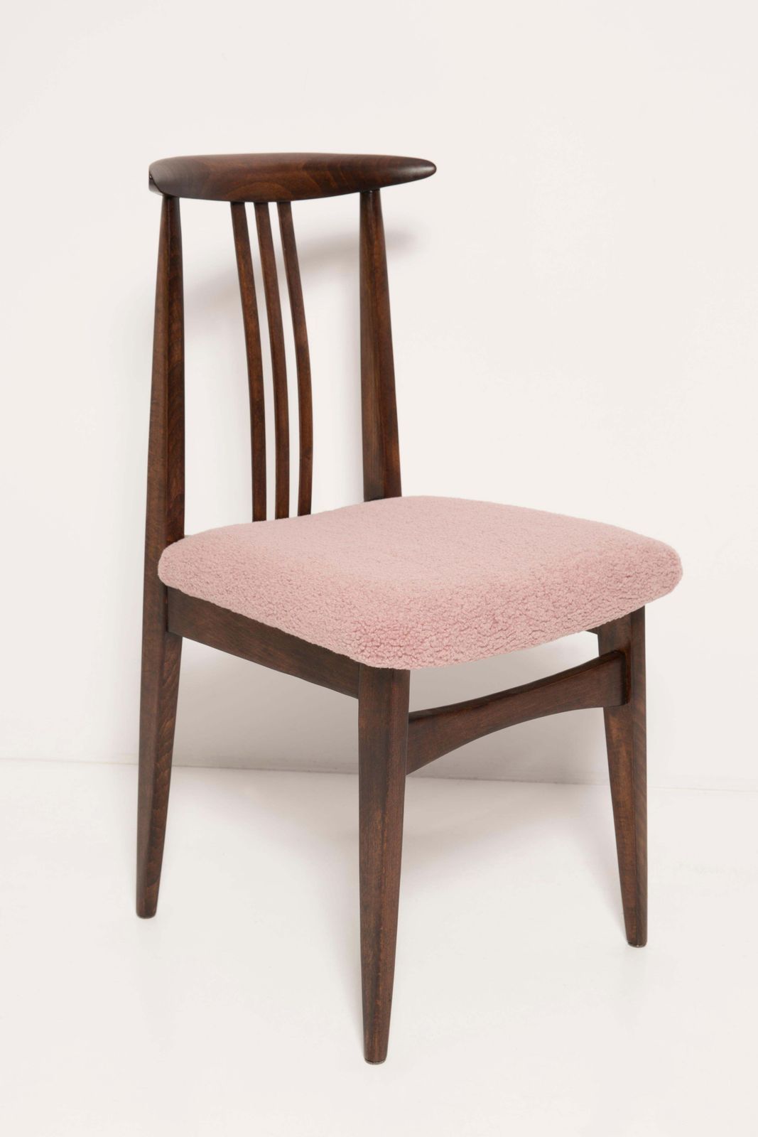 Set Of Six Pink Boucle Chairs, By Zielinski, Poland, 1960s photo buy