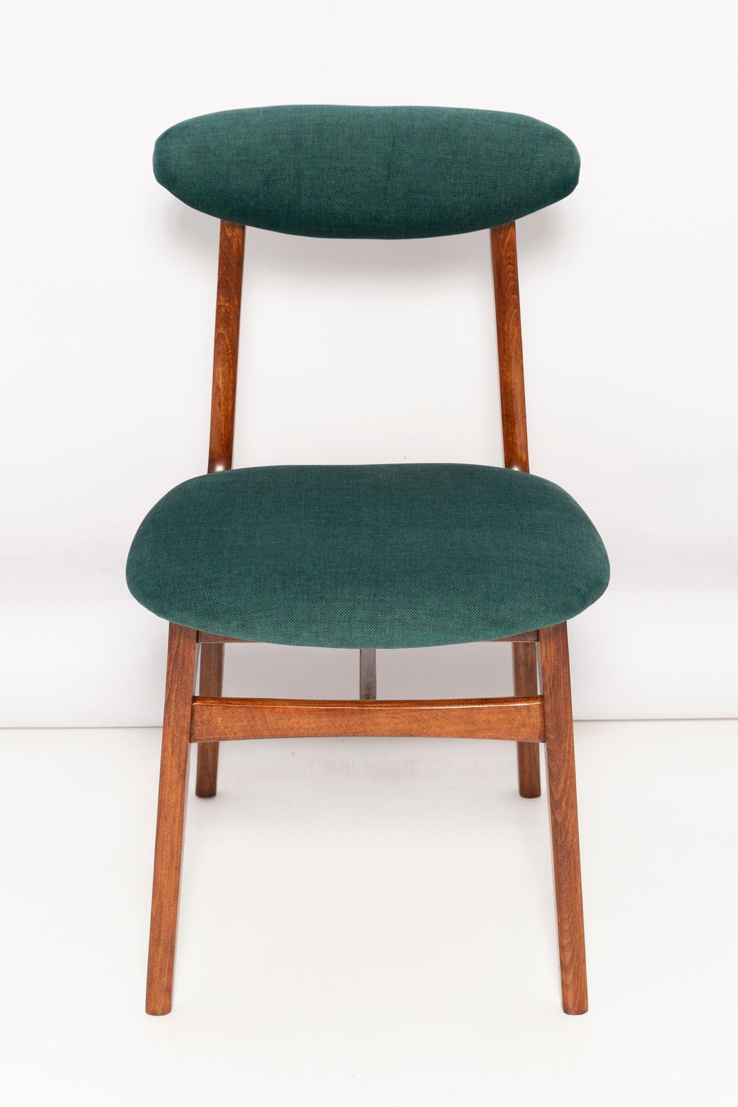 Set Of Eight 20th Century Dark Green Rajmund Halas Chairs, Poland, 1960s photo for sale