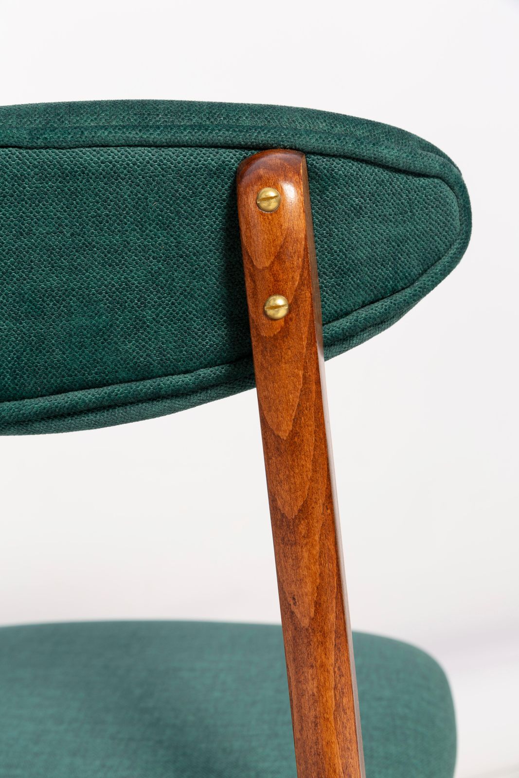 Furniture Set Of Eight 20th Century Dark Green Rajmund Halas Chairs, Poland, 1960s photo