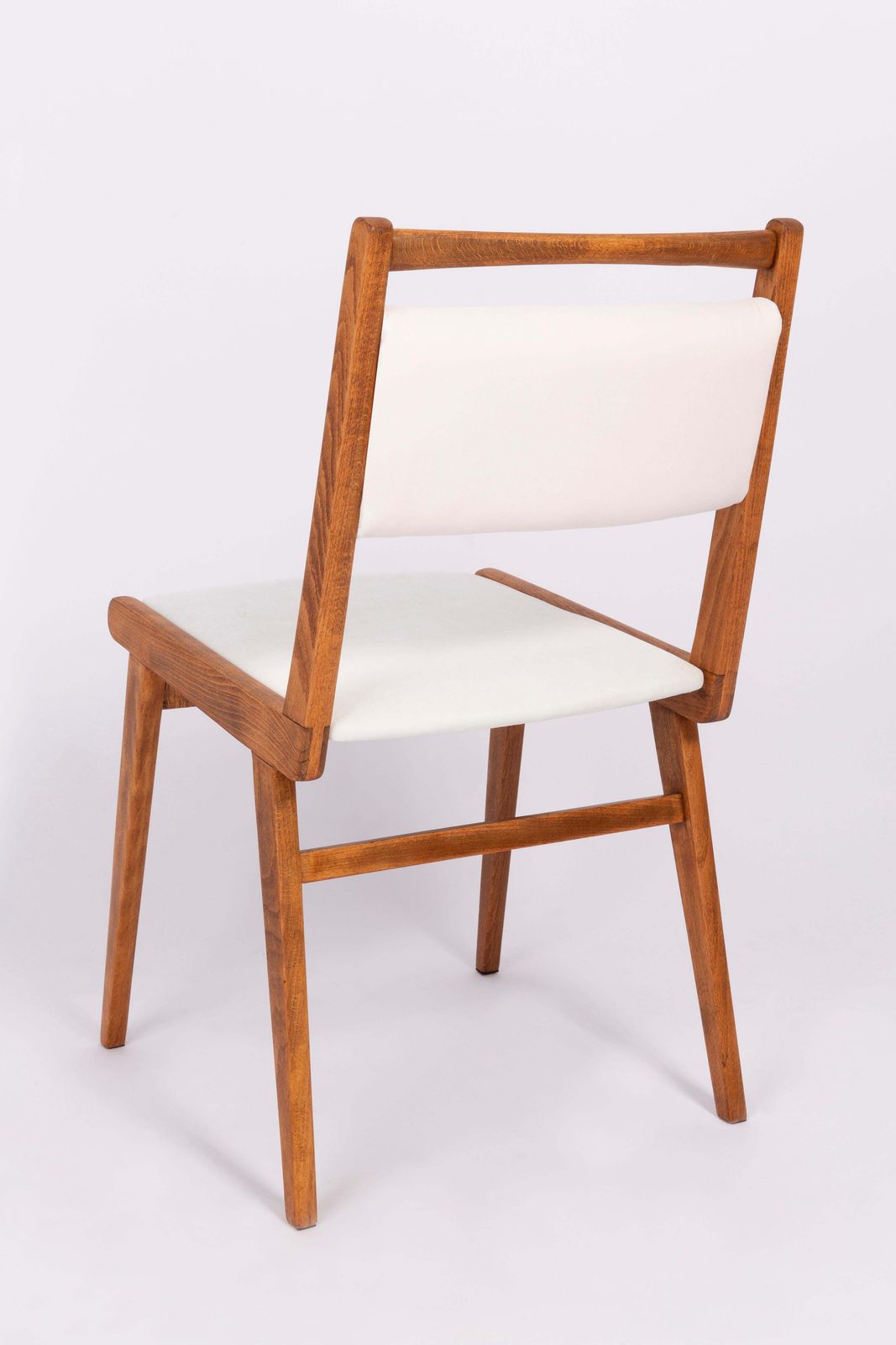 Set Of Eight 20th Century White Velvet Chairs, Poland, 1960s photo buy