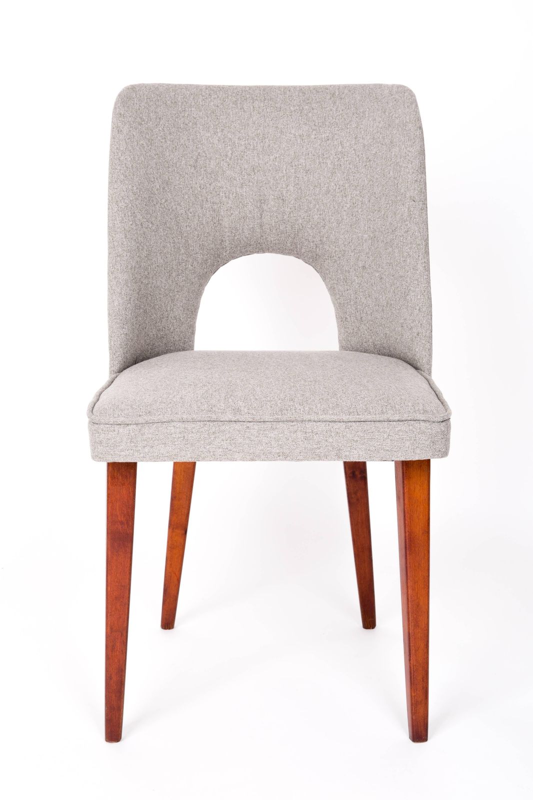 Set Van Zes Mid Century Grijsbeige "Shell" Stoelen, Europa, Jaren 1960. photo 3403.0