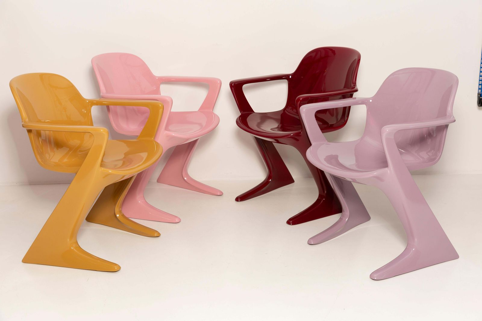Set Of Three Mid Century Kangaroo Chairs, Ernst Moeckl, Germany, 1968 photo 3828.0