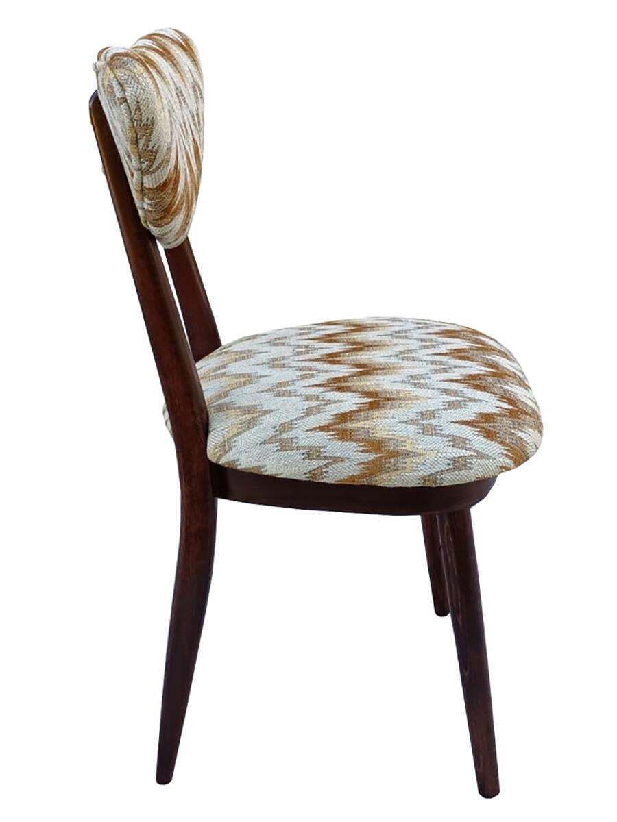 Zes Mid Century 'Heart' Stoelen, Geel Gaston Daniela Jacquard, Europa, Ca. Jaren 1960 photo Meubels