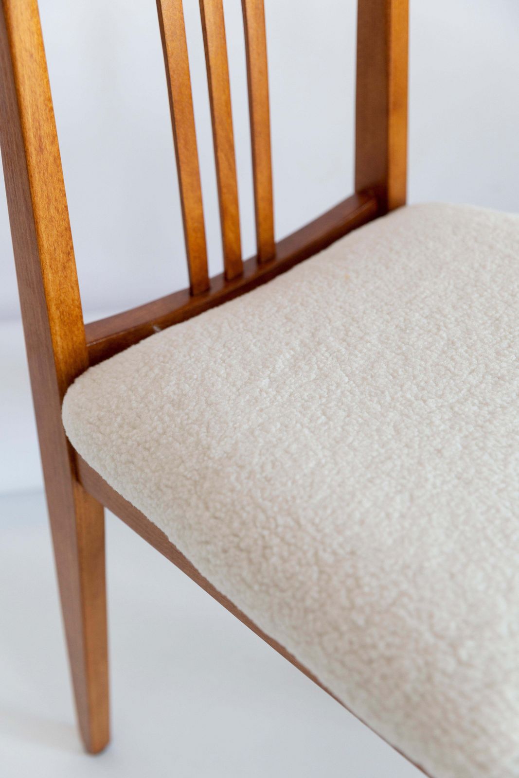 Eight Mid Century Light Boucle Chair, Designed By M. Zielinski, Europe, 1960s photo buy