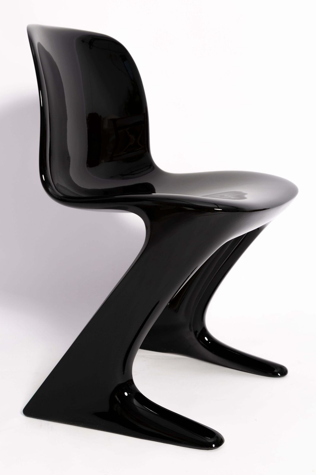 Four Mid Century Black Kangaroo Chairs Designed By Ernst Moeckl, Germany, 1960s photo furniture