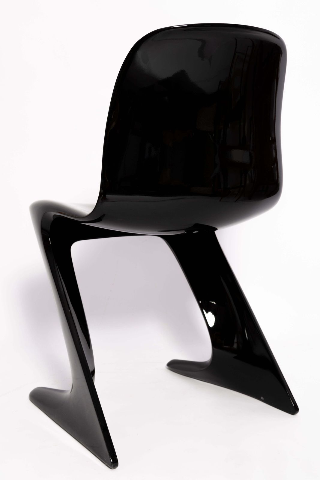 Four Mid Century Black Kangaroo Chairs Designed By Ernst Moeckl, Germany, 1960s photo vintage