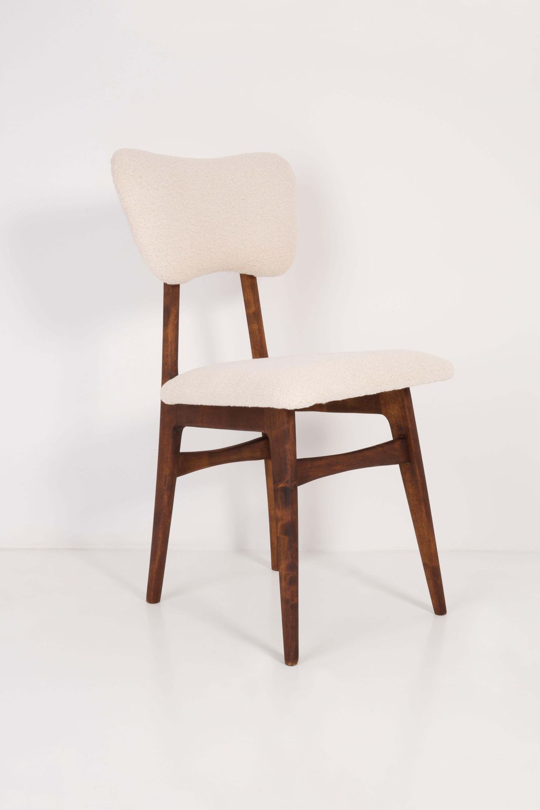 Set Of Ten 20th Century Light Crème Boucle Chairs, 1960s photo buy