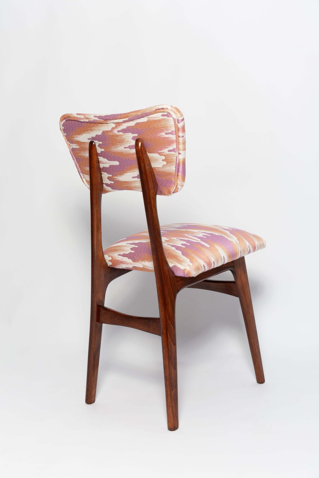 Eight Mid Century Butterfly Chairs, Fandango Jacquard, Dark Wood, Europe, 1960s photo buy