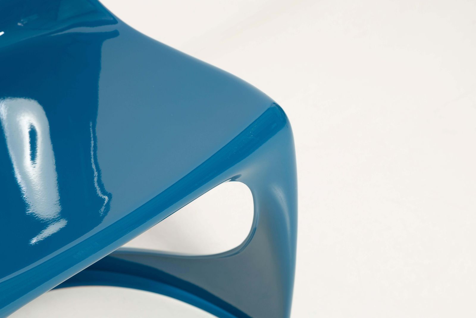 4586.0 Set Of Six Mid Century Sea Blue Cado Chairs, Steen østergaard, Europe, 1960s photo
