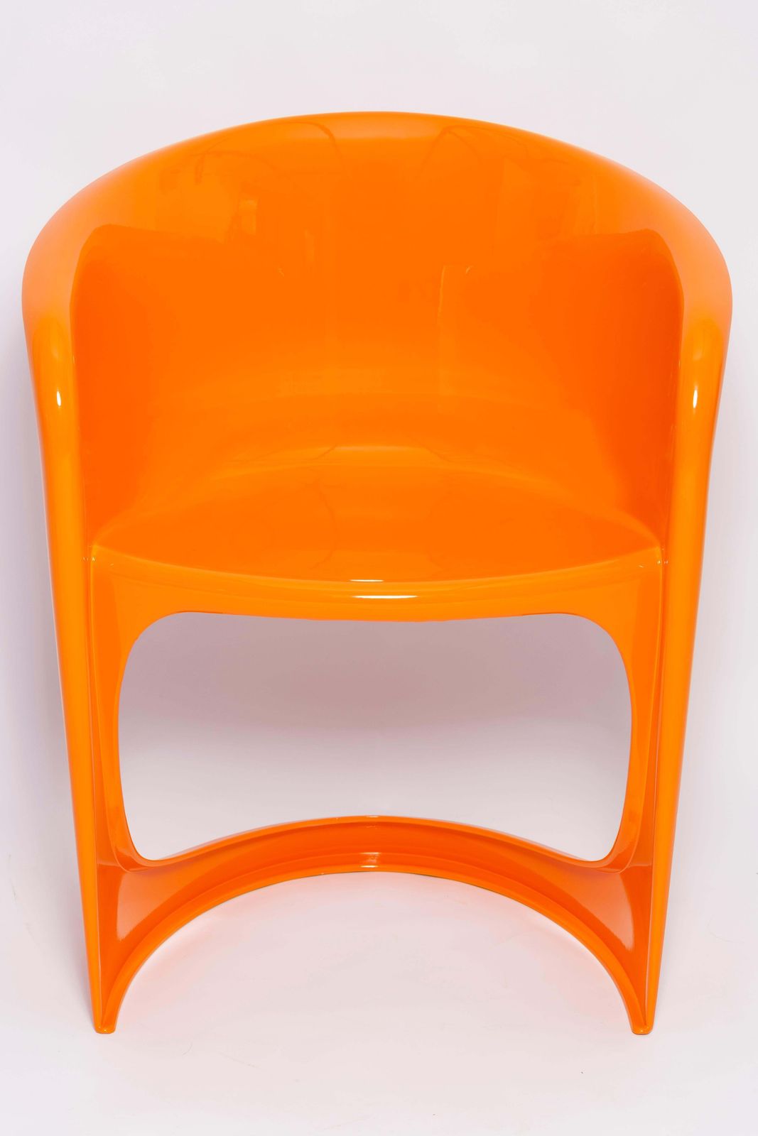 Set Of Six Glossy Orange Cado Chairs, Steen østergaard, 1974 photo 5096.0
