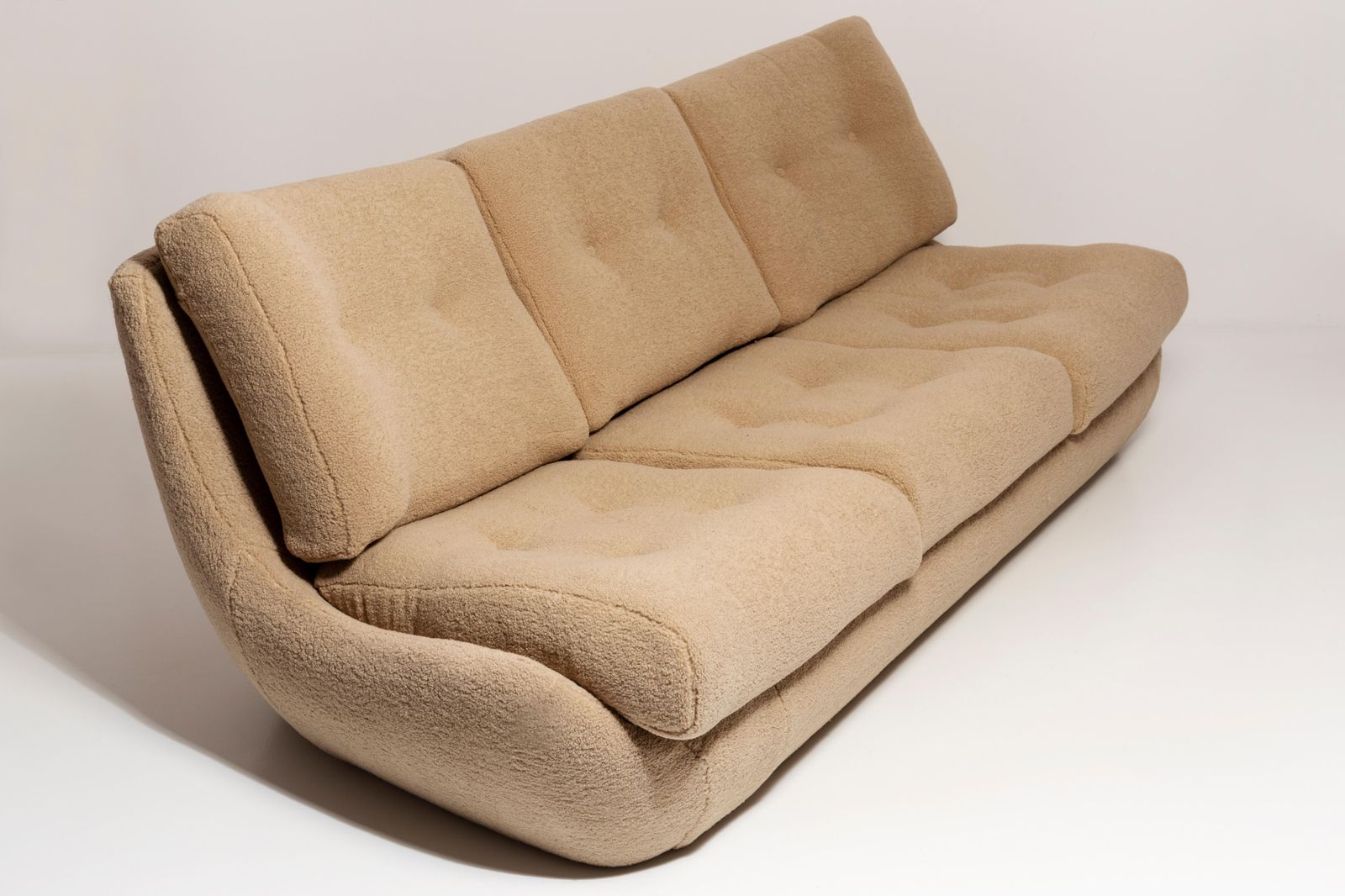 20th Century Camel Boucle Set Of Atlantis Sofa And Armchairs, Europe, 1960s photo Furniture
