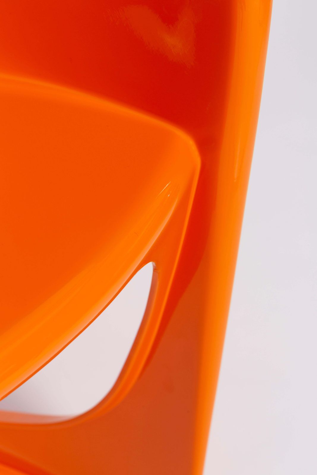 Set Of Six Glossy Orange Cado Chairs, Steen østergaard, 1974 photo buy