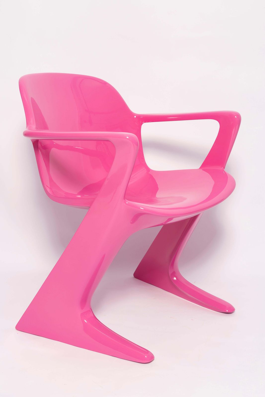 Set Of Four Mid Century Pink Kangaroo Chairs, Ernst Moeckl, Germany, 1960s photo furniture