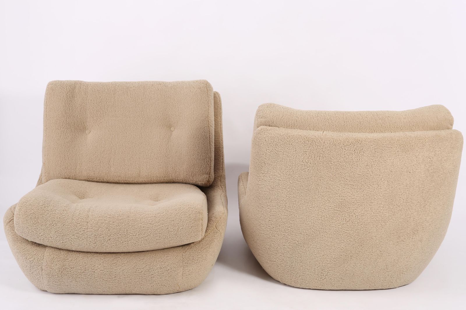 photo vintage 20th Century Camel Boucle Set Of Atlantis Sofa And Armchairs, Europe, 1960s