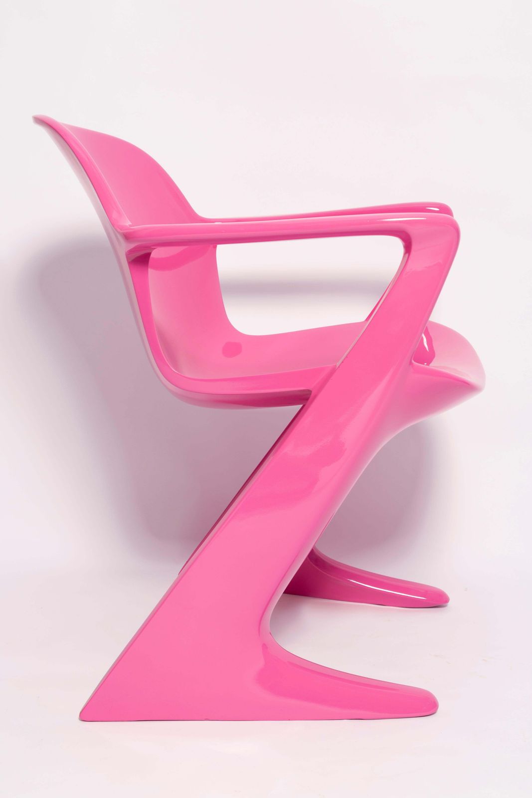 Set Of Four Mid Century Pink Kangaroo Chairs, Ernst Moeckl, Germany, 1960s photo 5096.0