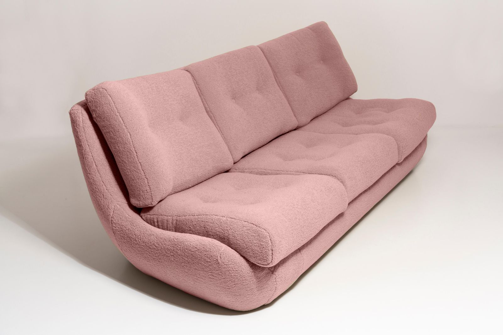 11041.0 Pink Blush Boucle Atlantis Sofa And Armchairs, Europe, 1960s photo