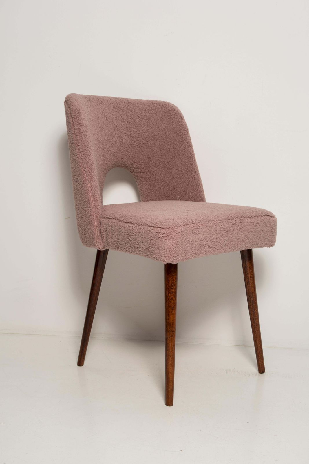 Set Of Eight Pink Boucle 'Shell' Chairs, Europe, 1960s photo buy
