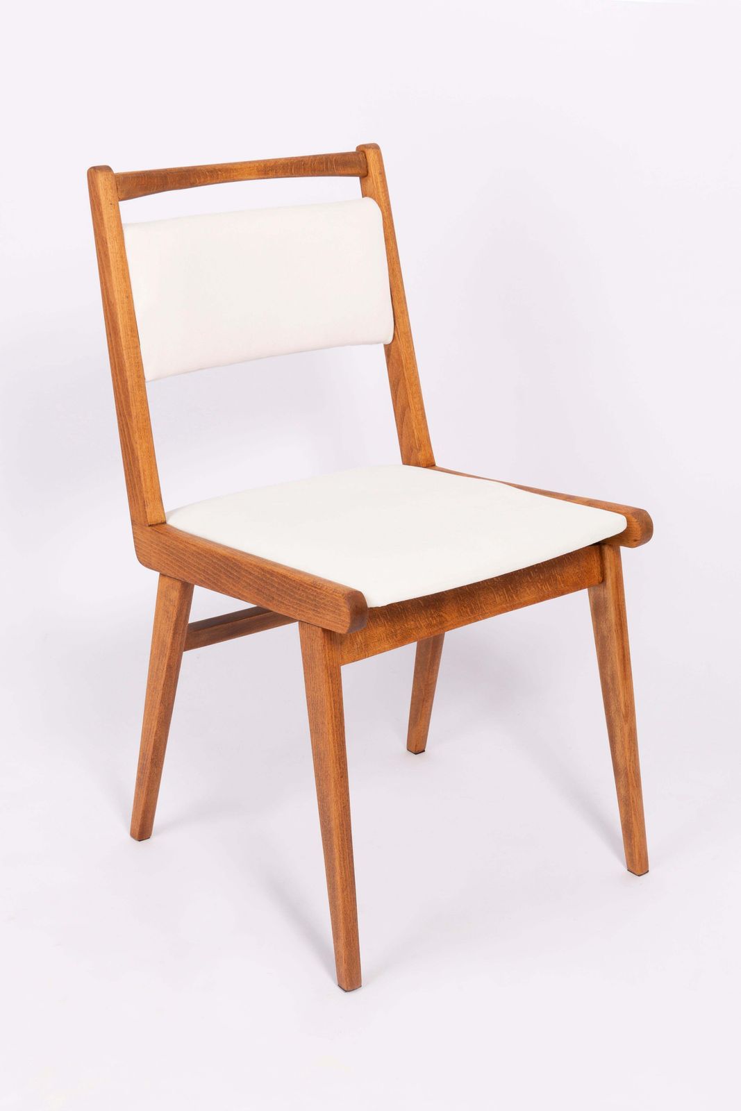Set Of Twelve 20th Century White Velvet Chairs, Poland, 1960s photo furniture