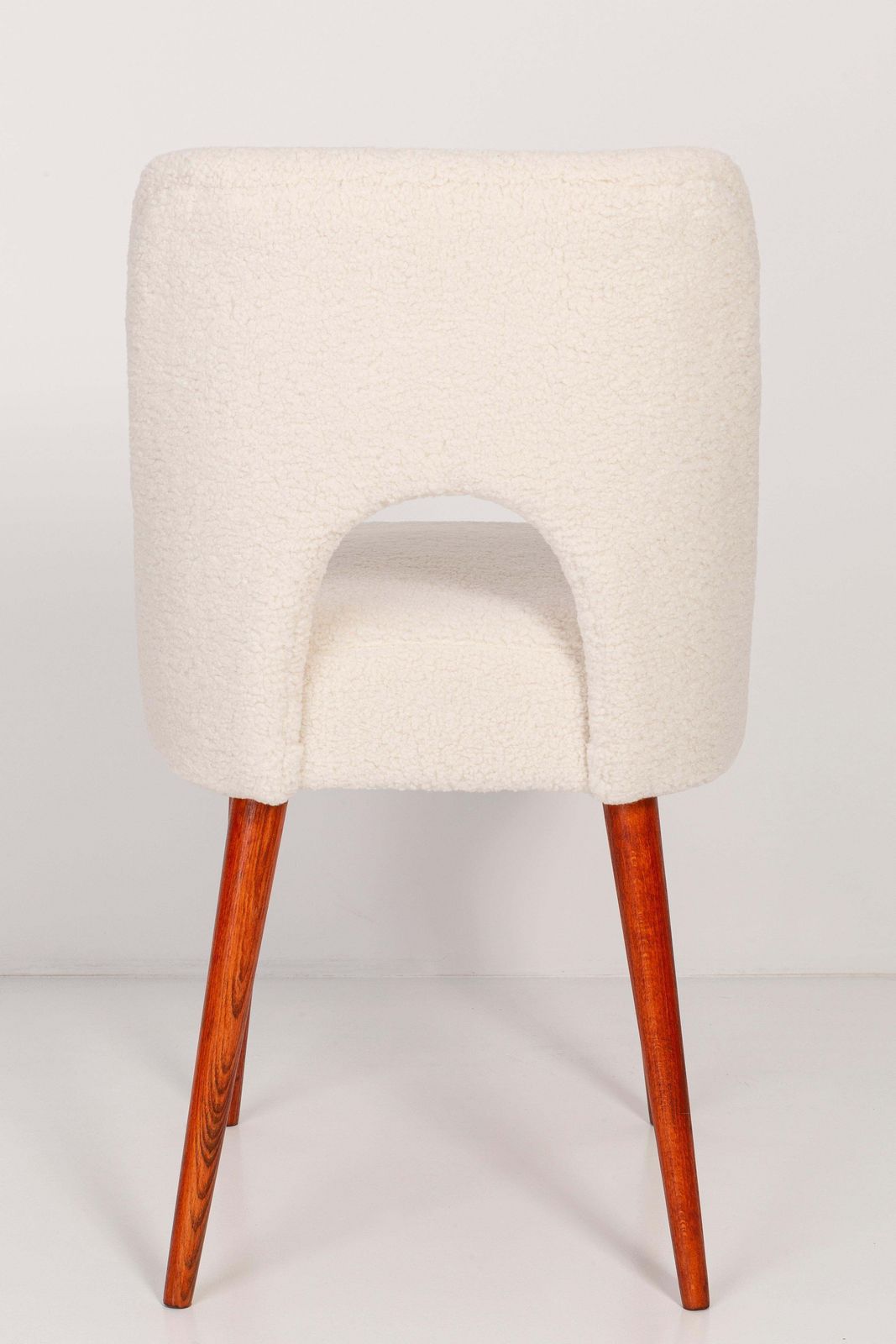 photo furniture Set Of Ten Light Crème Boucle 'Shell' Chairs, 1960s